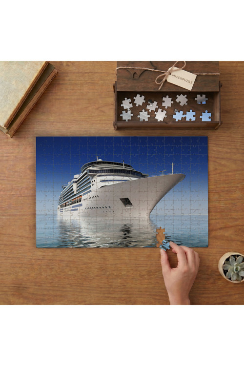 Yolcu Gemisi Tasarımı 240 parça Ahşap Puzzle Ahşap Kutuda MP00915