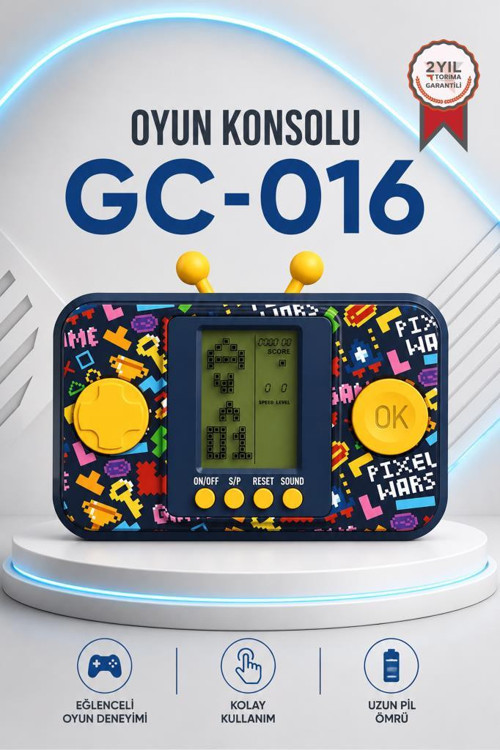 Oyun Kolu Atari Joystick Tetris Gameboy GC016 Lacivert