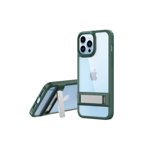 Apple İphone 13 Pro Max Kılıf Rolet Stand Kapak - Yeşil