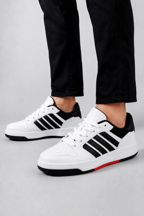 Porto Erkek Casual Spor Ayakkabı Rahat Tabanlı Günlük Kullanım Sneaker Beyaz-Lacivert