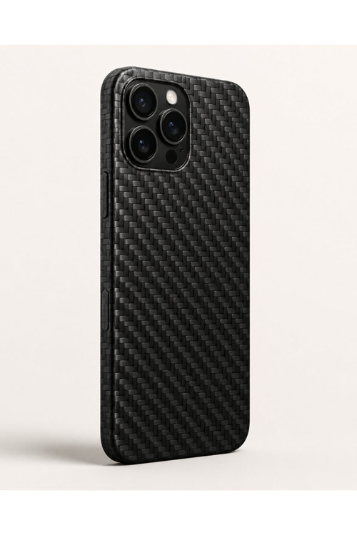 Karbon Örgü Siyah — Tüm Telefon Modellerine Uyumlu Kaplama