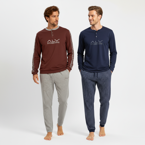 Erkek Pamuklu Bohçalık Ve Çeyizlik 2 Adet 2'li Pijama Takımı BB2224