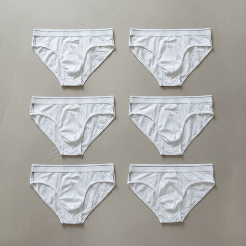 Erkek 6'lı Paket Beyaz Renk Slip BB2787