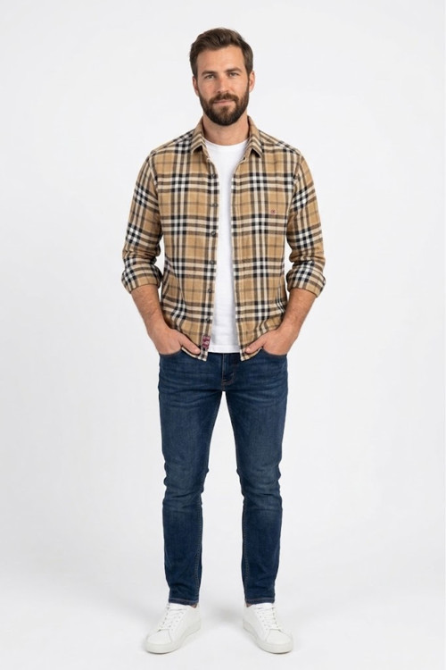 premium kumaş limited edition slim fit erkek gömlek-tek ürün-