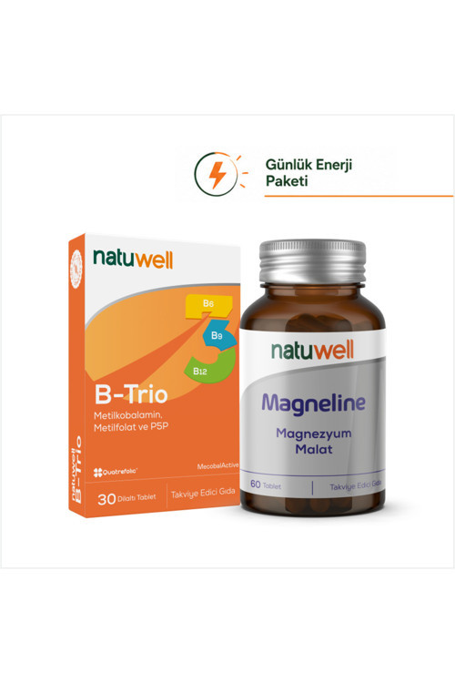 B-Trio 30 Dilaltı Tablet ve Magneline Magnezyum Malat 60 Tablet