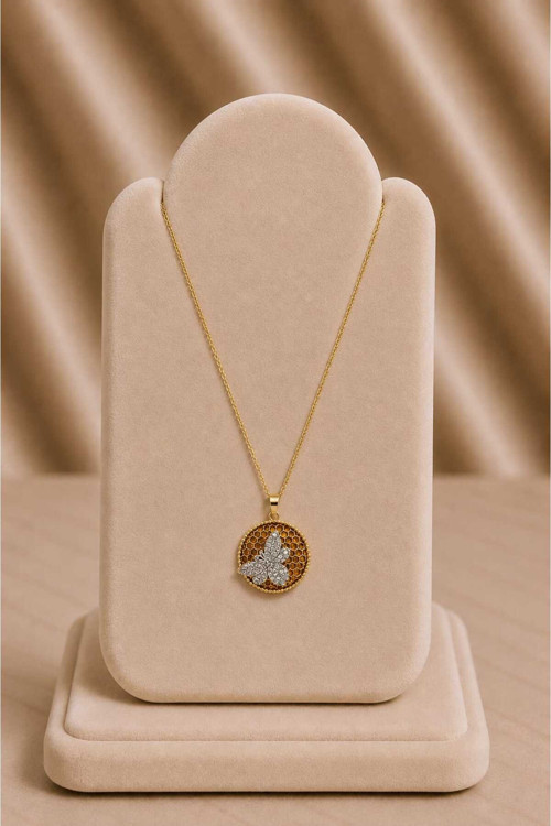 Arı Figürlü Gold Kolye