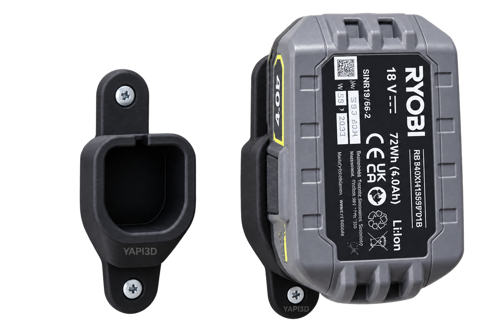 Ryobi 18V ONE+ Battery Wall Mount – 18V ONE+ Batarya Duvar Askı Aparatı, Akü Tutucu, Duvar