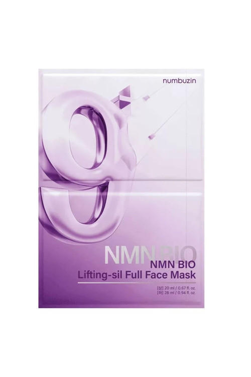 No.9+ Nad+ Bio Lifting Full Face Mask (1 Adet) - Peptid Ve Kolajen Destekli İki Parçalı Yüz Şekillendirici Maske + Lifting Band