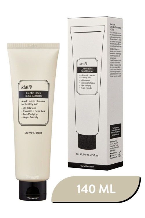 Gentle Black Facial Cleanser - Düşük Ph Antioksidan Yüz Temizleyici (Korendy) 140Ml