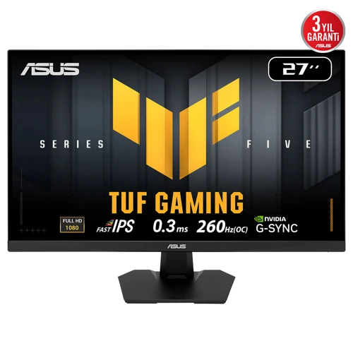 TUF GAMING VG279QM5F 27″ 260Hz 0.03ms FreeSync G-SYNC Uyumlu Full HD Fast IPS Gaming Monitör