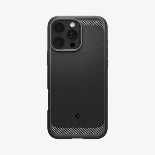 iPhone 16 Pro Max ile Uyumlu Kılıf Rugged Armor MagFit MagSafe Özellikli Matte Black