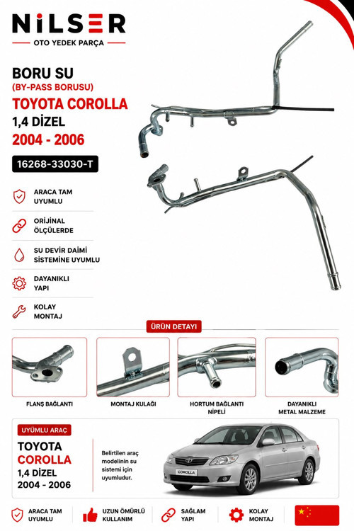 Toyota Corolla Bypass Borusu 2004-2006 1.4