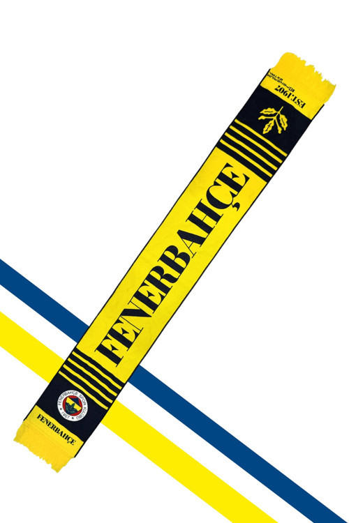 UNISEX SARI LACİVERT FENERBAHÇE DOKUMA ATKI