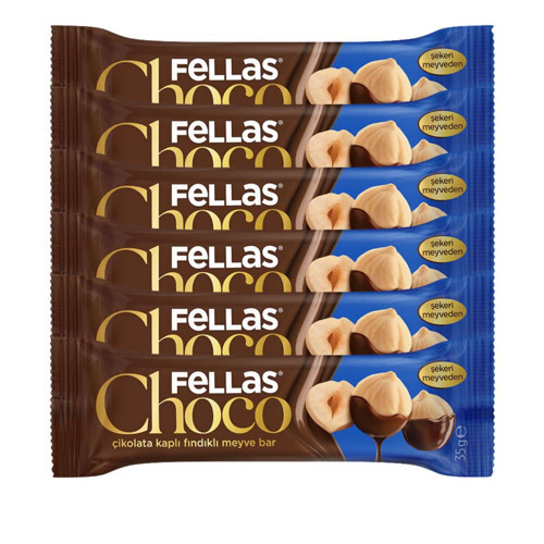 Çikolata Kaplı Meyve Bar Fındıklı 35gr x6