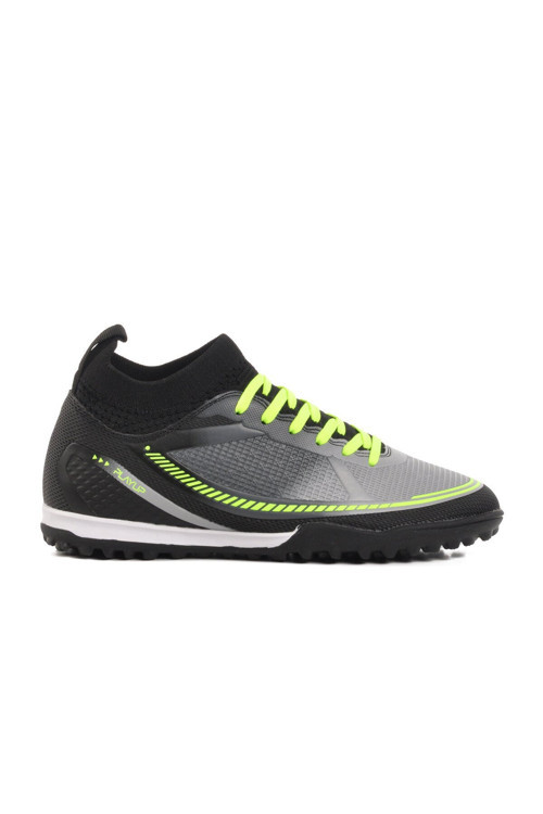 Siyah Bağcıklı Çoraplı Unisex Futbol Ayakkabısı Halı Saha GH-251-141