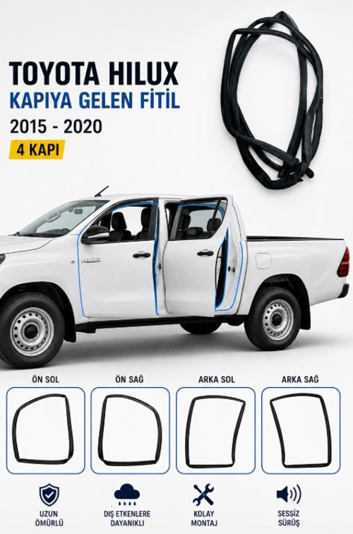 Toyota Hılux Kapıya Gelen Fitil 4 Kapı Set 2015-2020