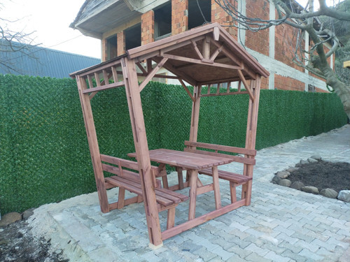Kamelya Banklı Ahşap Çardak P19