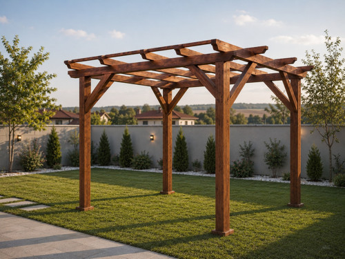 Kamelya Ahşap Pergola Tente Gölgelik G8