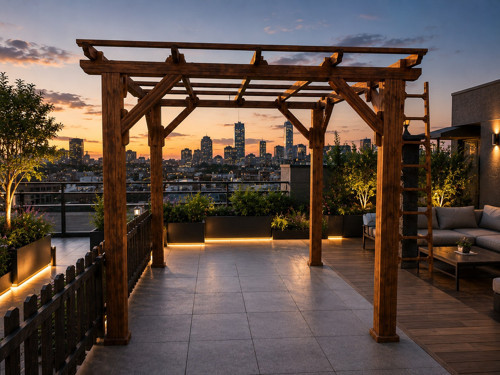 Pergola Tente Ahşap Çardak Bahçe G10