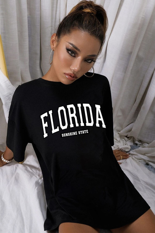 Unisex Florida Baskılı Tasarım Tshirt