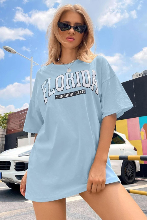 Unisex Florida Baskılı Tasarım Tshirt