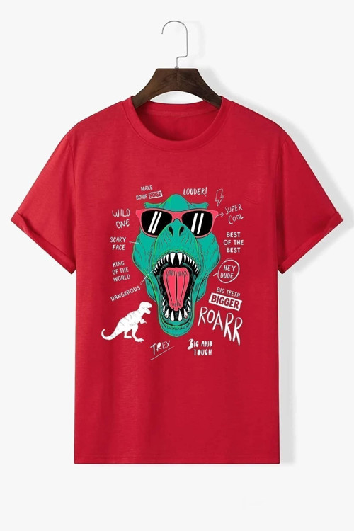 Unisex T - Rex Baskılı T-shirt