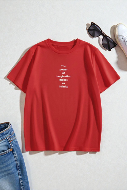 Unisex Lacivert The Power Of Baskılı Oversize T-shirt