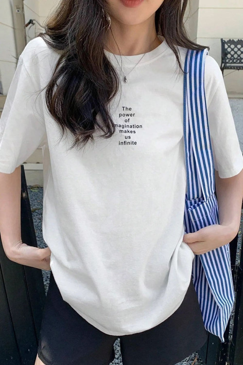Unisex Lacivert The Power Of Baskılı Oversize T-shirt