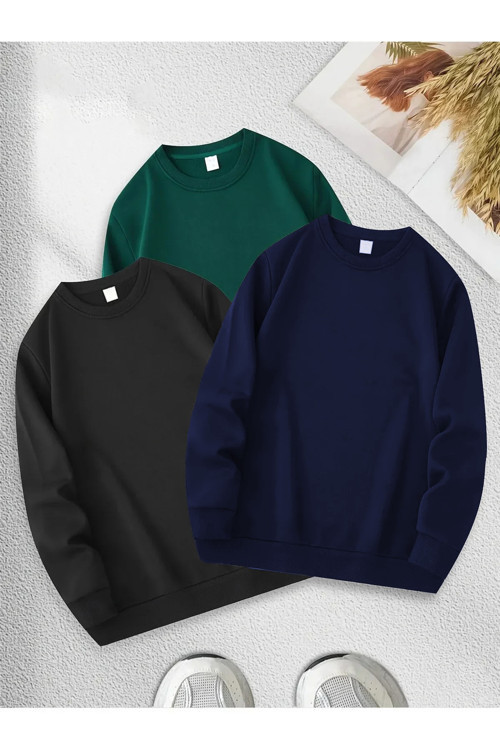 3'lu Paket Bej Gri Siyah Oversize Sweatshirt