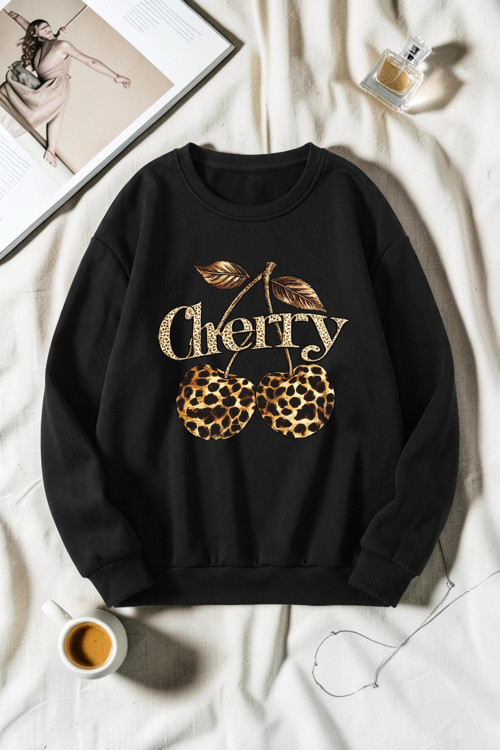 Unisex Baskılı Bisiklet Yaka Sweatshirt