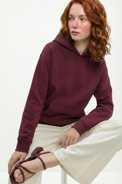 Unisex Yumuşak Dokulu Düz 3 İplik Oversize Sweatshirt – Sade ve Modern Görünüm