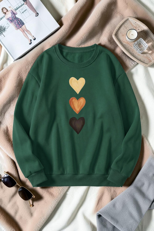 Unisex Sirali Kalpler Baskılı Tasarım Oversize Sweatshirt