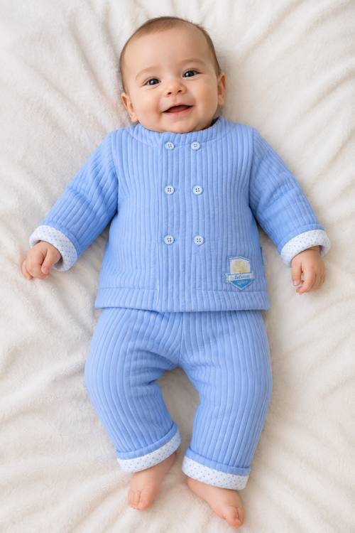0-18 Ay Premium Kalite Erkek Bebek Ceket Pantolon Takım 14131