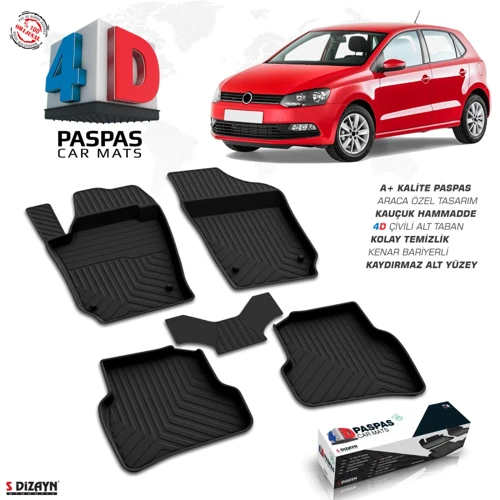 VW Polo 6R 4D Havuzlu Paspas 2009-2017 A+Kalite