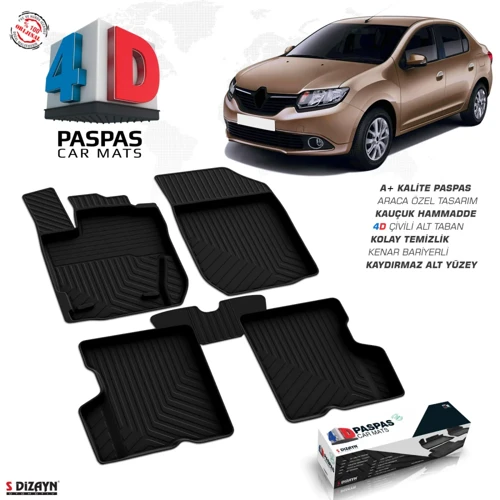 Renault Symbol 3 4D Havuzlu Paspas A+Kalite 2013-2017