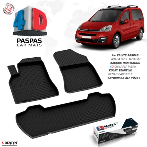 Citroen Berlingo 4D Havuzlu Paspas 2008-2018 110 HP A+Kalite