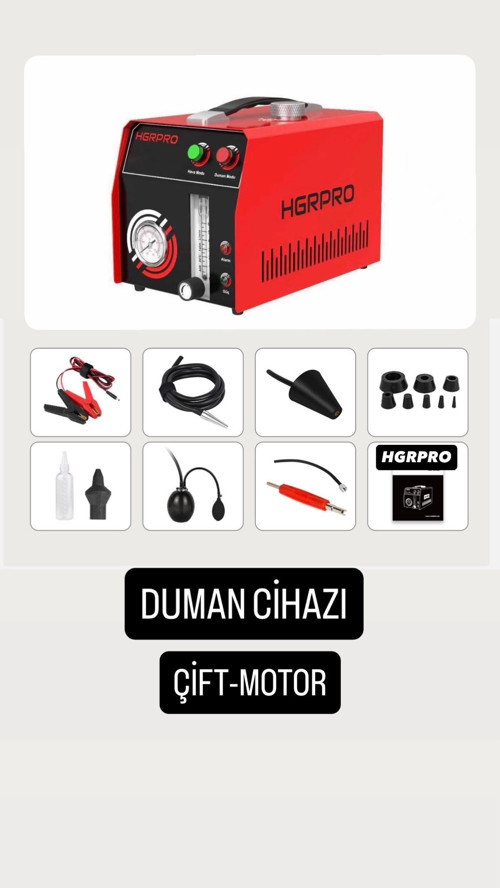 HGRPRO Duman Kaçak Test Cihazı Çift Motorlu