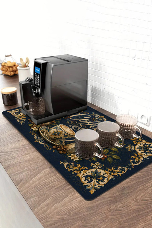 Barista Kahve Barı Matı 40x90cm Espresso Makinesi Çaycı Altlığı Majolika Coffee