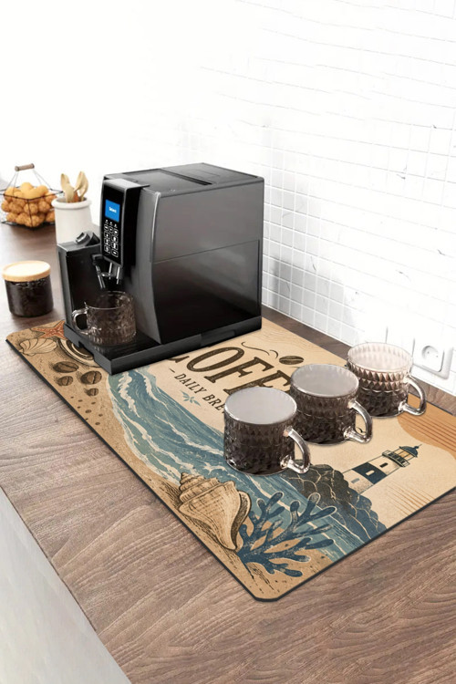 Barista Kahve Barı Matı 40x90cm Espresso Makinesi Çaycı Altlığı Fener Kahvesi