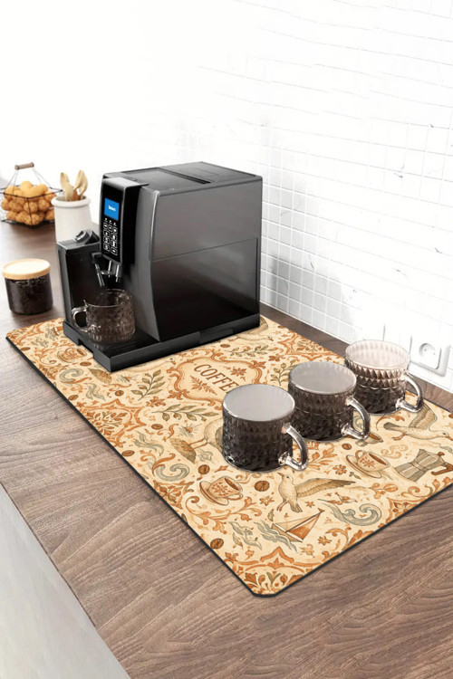Barista Kahve Barı Matı 40x90cm Espresso Makinesi Çaycı Altlığı Martı Esintisi