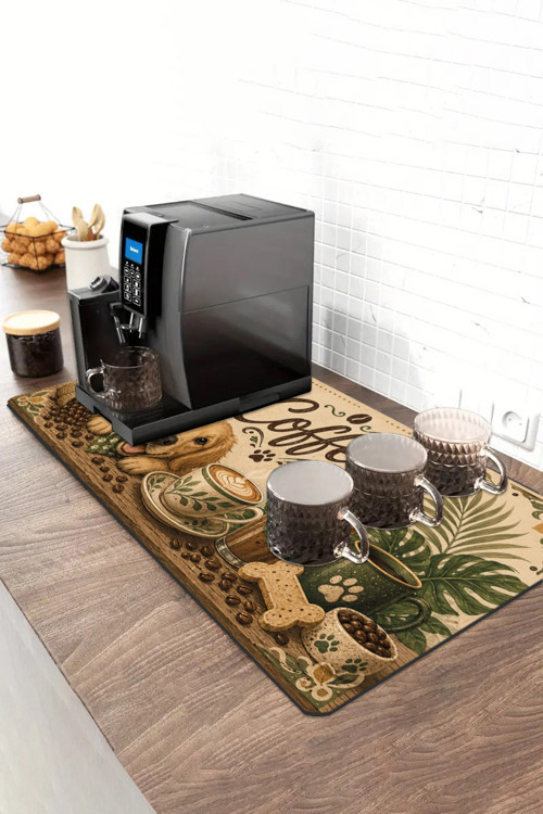 Barista Kahve Barı Matı 40x90cm Espresso Makinesi Çaycı Altlığı Pati Coffee
