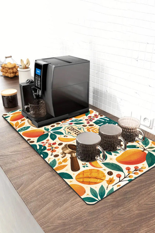 Barista Kahve Barı Matı 40x90cm Espresso Makinesi Çaycı Altlığı Mango Bahçesi