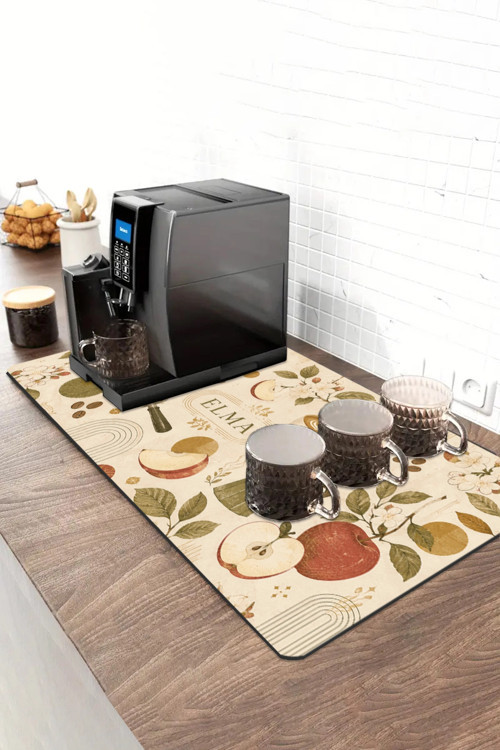 Barista Kahve Barı Matı 40x90cm Espresso Makinesi Çaycı Altlığı Elmalı Mola