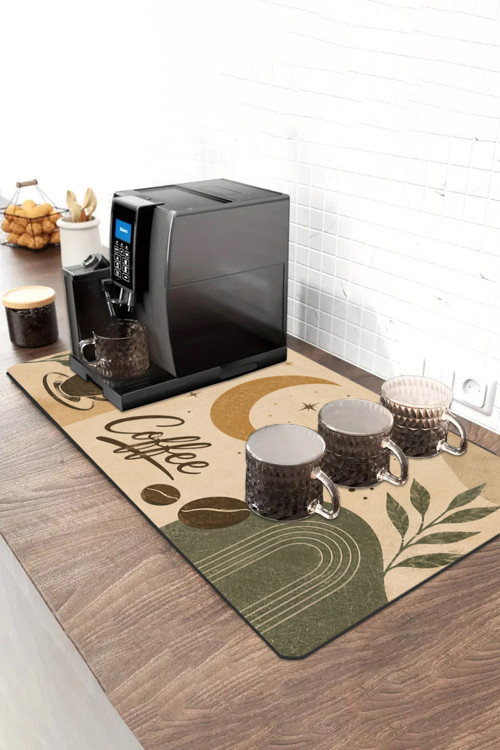 Barista Kahve Barı Matı 40x90cm Espresso Makinesi Çaycı Altlığı Ay Işığı Coffee