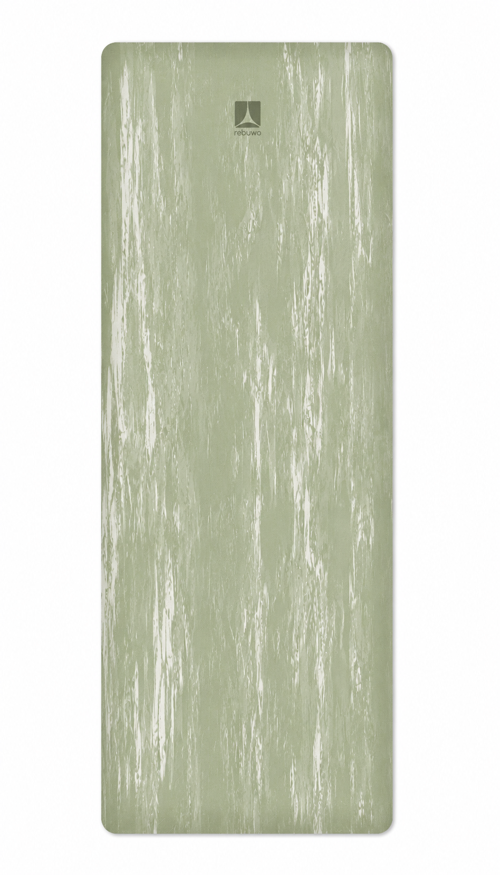 Çift Yüzeyli %100 Kauçuk Yoga Matı 5 mm - Pastel Yeşil