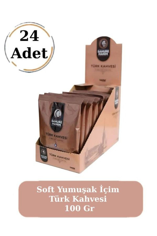 Premium Taze Öğütülmüş Bol Köpüklü Soft Yumuşak İçim Türk Kahvesi 100 Gr 24'lü