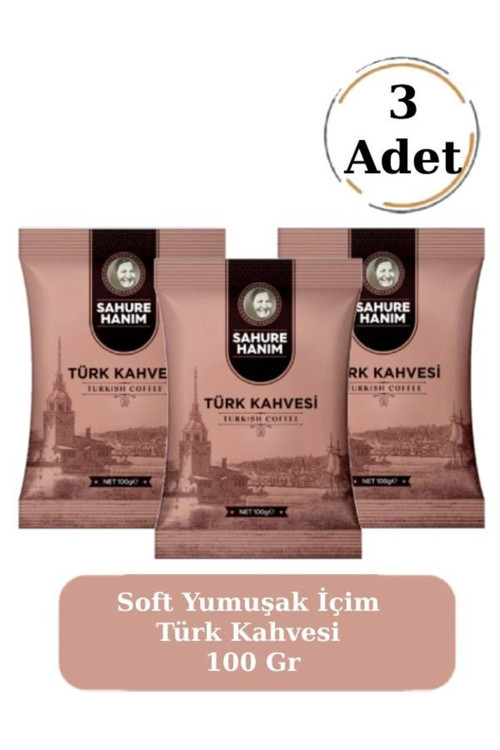 Premium Taze Öğütülmüş Bol Köpüklü Soft Yumuşak İçim Türk Kahvesi 100 Gr 3'lü