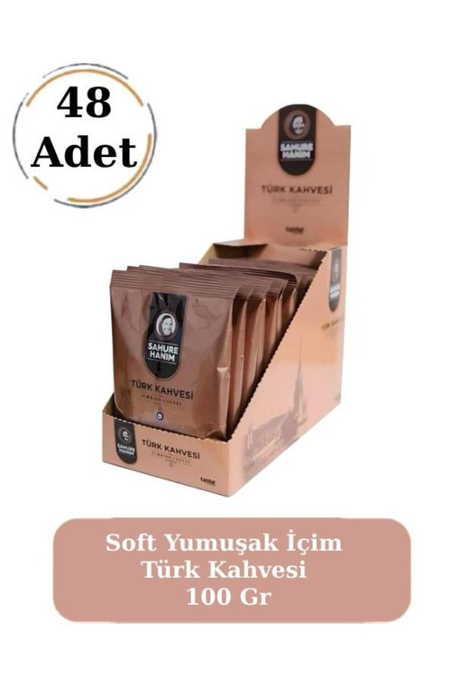 Premium Taze Öğütülmüş Bol Köpüklü Soft Yumuşak İçim Türk Kahvesi 100 Gr 48'li