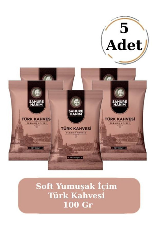 Premium Taze Öğütülmüş Bol Köpüklü Soft Yumuşak İçim Türk Kahvesi 100 Gr 5'li