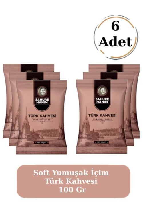 Premium Taze Öğütülmüş Bol Köpüklü Soft Yumuşak İçim Türk Kahvesi 100 Gr 6'lı